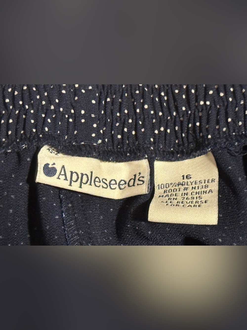 Appleseed’s Outfit Blue w/ White Polka Dot Short Sleeve Blouse & Pants 16 - Picture 7 of 7